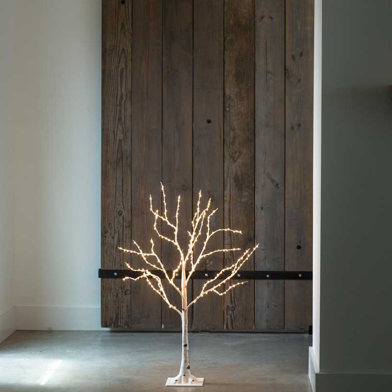 Birch LED Lighted Tree, Small 3'H (Brown)